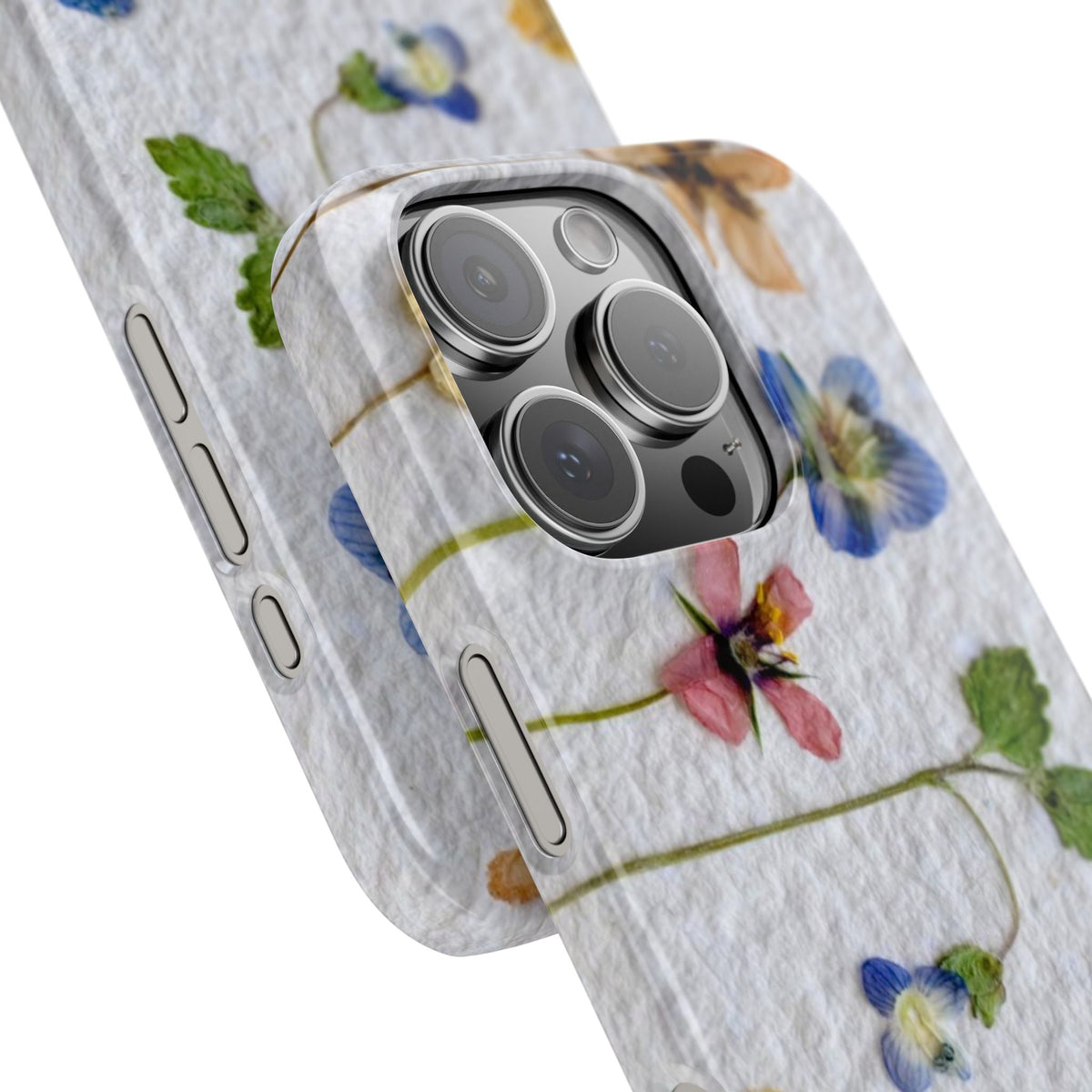 Dried Wild Pink and Purple Flower Image on Paper, Floral Slim Phone Cases, Case-Mate IPHONE16 and all sizes