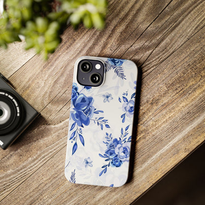 French Blue and White Toille, Slim Phone Cases, Case-Mate IPHONE16 and all sizes